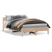 vidaXL Sängram utan madrass 120x200 cm massiv furu