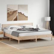 vidaXL Sängram utan madrass 200x200 cm massiv furu