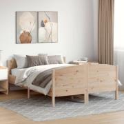 vidaXL Sängram utan madrass 150x200 cm massiv furu