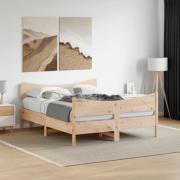 vidaXL Sängram utan madrass 150x200 cm massiv furu