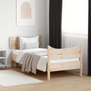 vidaXL Sängram utan madrass 90x200 cm massiv furu