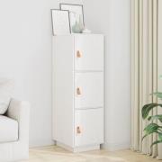 vidaXL Vitrinskåp vit 34x40x108,5 cm massiv furu