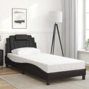 vidaXL Bed Frame "Viana" without Mattress Black 90x200 cm Faux Leather