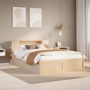 vidaXL Sängram utan madrass 140x200 cm massiv furu
