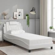 vidaXL Bed Frame "Viana" without Mattress White 90x200 cm Faux Leather
