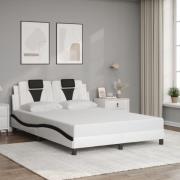 vidaXL Bed Frame "Viana" without Mattress White and Black 120x200 cm F...