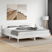 vidaXL Sängram utan madrass vit 180x200 cm massiv furu