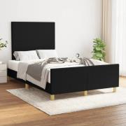 vidaXL sängram utan madrass svart 120x190 cm tyg
