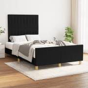 vidaXL sängram utan madrass svart 120x190 cm tyg