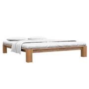 vidaXL Sängram utan madrass massiv ek 160x200 cm
