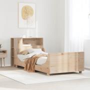 vidaXL Sängram utan madrass 90x200 cm massiv furu