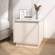 vidaXL Sängbord vit 40x30x40 cm massiv furu