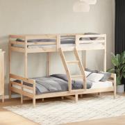 vidaXL Våningssäng 90x200/120x200 cm massiv furu