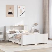 vidaXL Sängram utan madrass vit 160x200 cm massiv furu