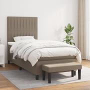 vidaXL Ramsäng med madrass taupe 100x200 cm tyg