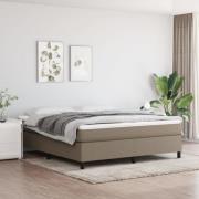 vidaXL Ramsäng med madrass taupe 180x200 cm tyg