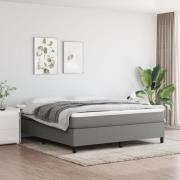 vidaXL Ramsäng med madrass mörkgrå 180x200 cm tyg