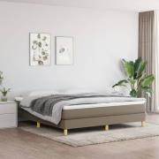 vidaXL Ramsäng med madrass taupe 160x200 cm tyg