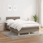 vidaXL Ramsäng med madrass taupe 120x200 cm tyg
