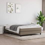 vidaXL Ramsäng med madrass taupe 140x190 cm tyg