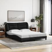 vidaXL Sängram utan madrass svart 160x200 cm tyg