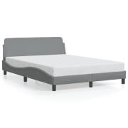 vidaXL Sängram utan madrass ljusgrå 140x200 cm tyg