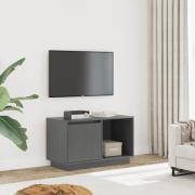 vidaXL Tv-bänk grå 74x35x44 cm massiv furu