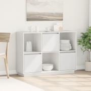 vidaXL Skänk vit 110,5x35x80 cm massiv furu