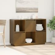 vidaXL Skänk honungsbrun 110,5x35x80 cm massiv furu