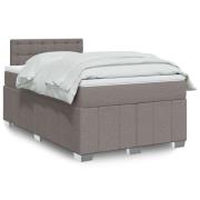 vidaXL Ramsäng med madrass taupe 120x190 cm tyg