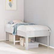 vidaXL Sängram utan madrass vit 90x190 cm massiv furu