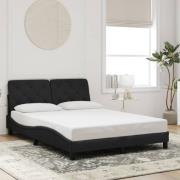 vidaXL Bed Frame without Mattress Black 140x200 cm Velvet