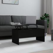 vidaXL Soffbord svart 102x50,5x46,5 cm konstruerat trä