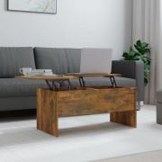vidaXL Soffbord rökfärgad ek 102x50,5x46,5 cm konstruerat trä