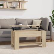 vidaXL Soffbord sonoma-ek 101x49x52 cm konstruerat trä