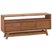 vidaXL TV-bänk 110x30x50 cm massiv teak