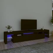 vidaXL Tv-bänk med LED-belysning Svart 215x36,5x40 cm