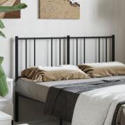 vidaXL Huvudgavel metall svart 135 cm
