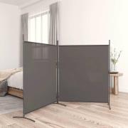 vidaXL Rumsavdelare 2 paneler antracit 348x180 cm tyg