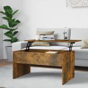 vidaXL Soffbord brun ek 80x50,5x41,5 cm konstruerat trä