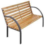 vidaXL Trädgårdsbänk 112 cm massivt granträ