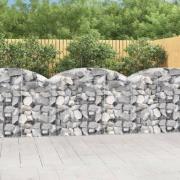 vidaXL Gabion bågformad 150x50x100/120 cm galvaniserat järn