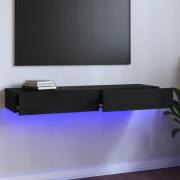 vidaXL Tv-bänk med LED-belysning svart 120x35x15,5 cm