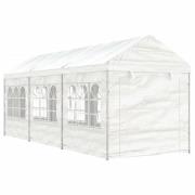 vidaXL Paviljong med tak vit 6,69x2,28x2,69 m polyeten