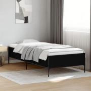 VidaXL Sängram svart 75x190 cm konstruerat trä och metall