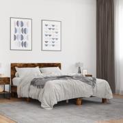 vidaXL Sängram rökfärgad ek 120x190 cm konstruerat trä och metall
