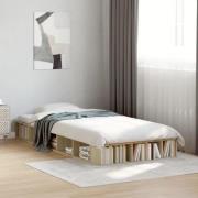 vidaXL Sängram sonoma-ek 90x200 cm konstruerad trä
