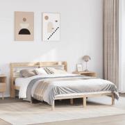 vidaXL Sängram utan madrass 135x190 cm massiv furu