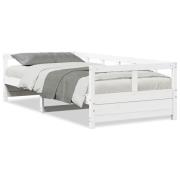 vidaXL Dagbädd utan madrass vit 90x200 cm massiv furu