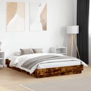 vidaXL Sängram rökfärgad ek 120x190 cm konstruerat trä